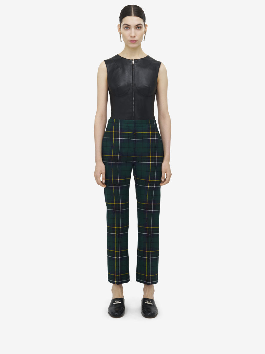 ALEXANDER MCQUEEN - Wool Tartan Cigarette Trousers - Item 842107QJAFI4348